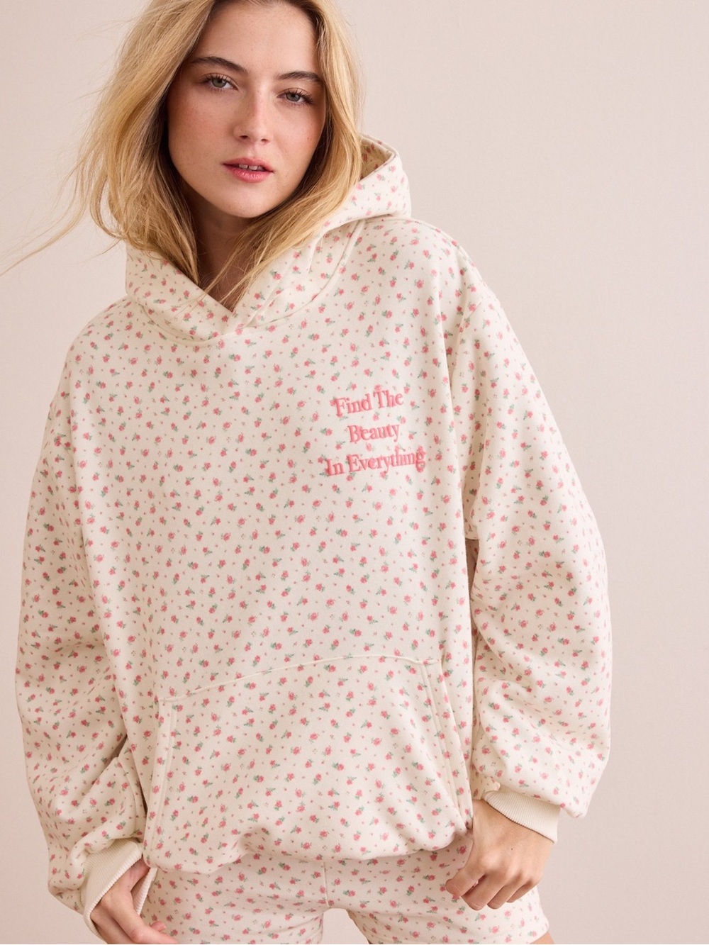 Altar’d State Floral Pull Over Hoodie